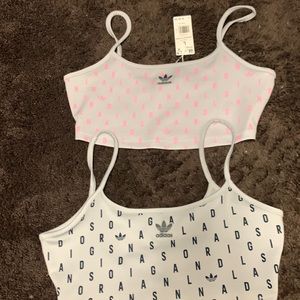 Adidas crop tank tops